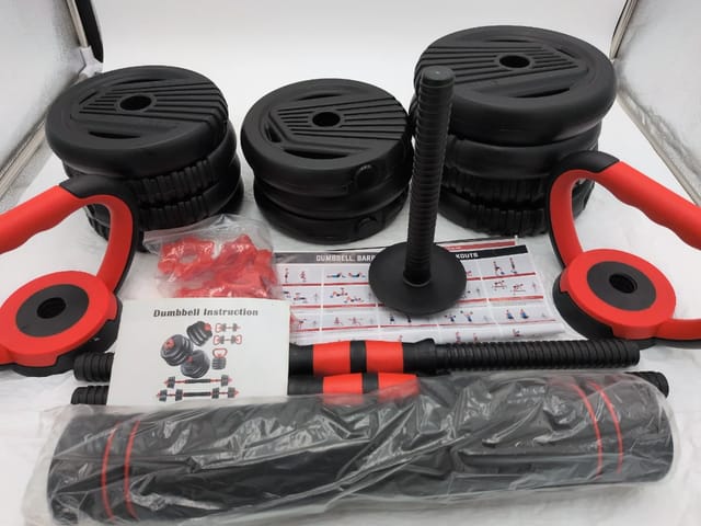 5-in-1 Adjustable Dumbbell Set — Dumbbells, Barbell, Kettlebell & Push-Up Stands — photo 1 of 2