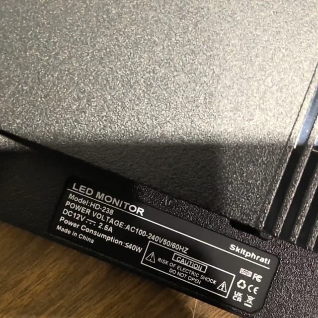 23.8in 1080p 120Hz IPS Computer Monitor with Built-in Webcam Mic and Speakers HD-238 — photo 3 of 5