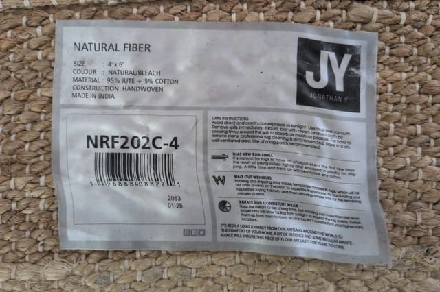 Woven Jute Area Rug 4x6 — photo 4