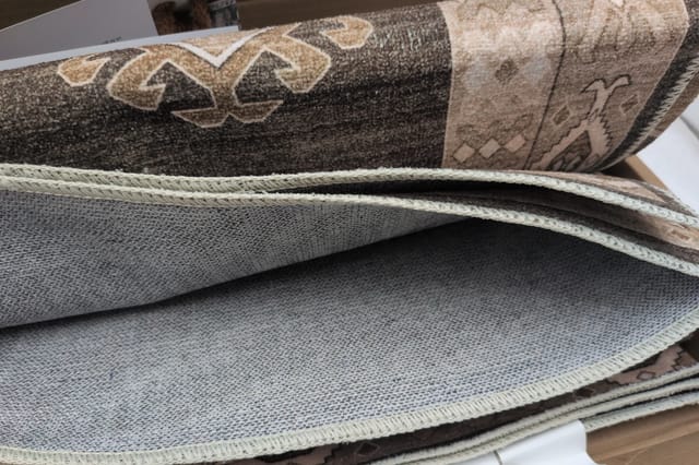 Machine Washable Area Rug 5x8 Dark Brown Cream Medallion Rugs USA x Lauren Liess — photo 3