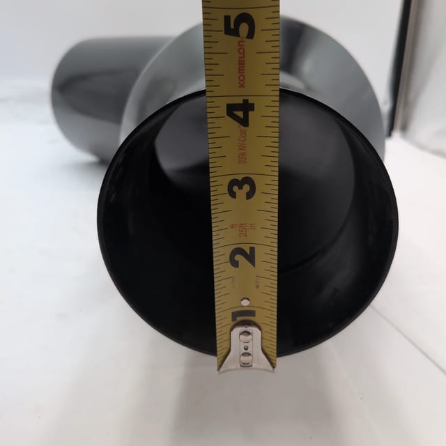 Universal 4" to 7" Exhaust Elbow Pipe Diesel Stack Tip Black with Steel Band Clamp — photo 4