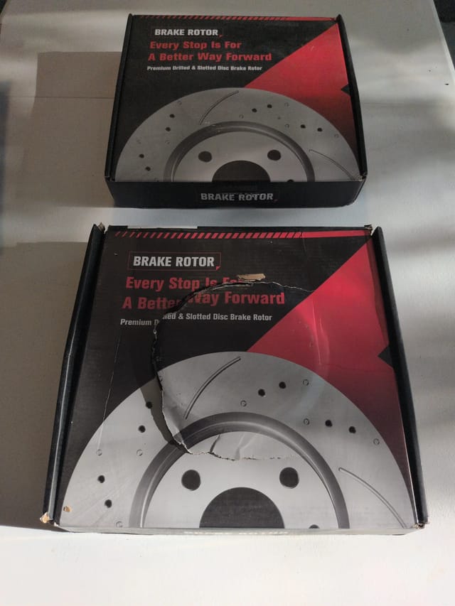 Toyota Camry 2007-2017 V6 Front Drilled Slotted Brake Rotors Pair 296mm GR13031PG — photo 4