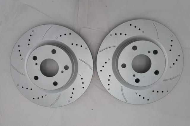 Toyota Camry 2007-2017 V6 Front Drilled Slotted Brake Rotors Pair 296mm GR13031PG — photo 3