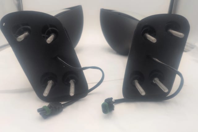 Hood Mirror Pair for International MV 2022-2024, Black Manual, Left and Right — photo 2