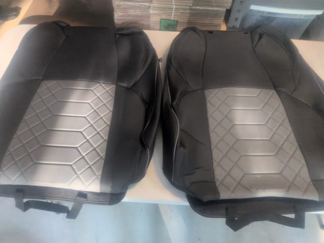 Seat Cover Set for Toyota Tacoma Double Cab 2024-2026, Black and Grey — photo 2