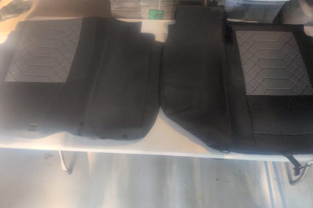 Seat Cover Set for Toyota Tacoma Double Cab 2024-2026, Black and Grey — photo 3