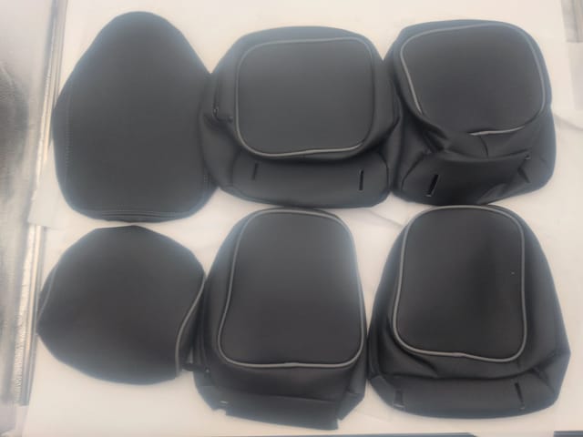 Seat Cover Set for Toyota Tacoma Double Cab 2024-2026, Black and Grey — photo 5