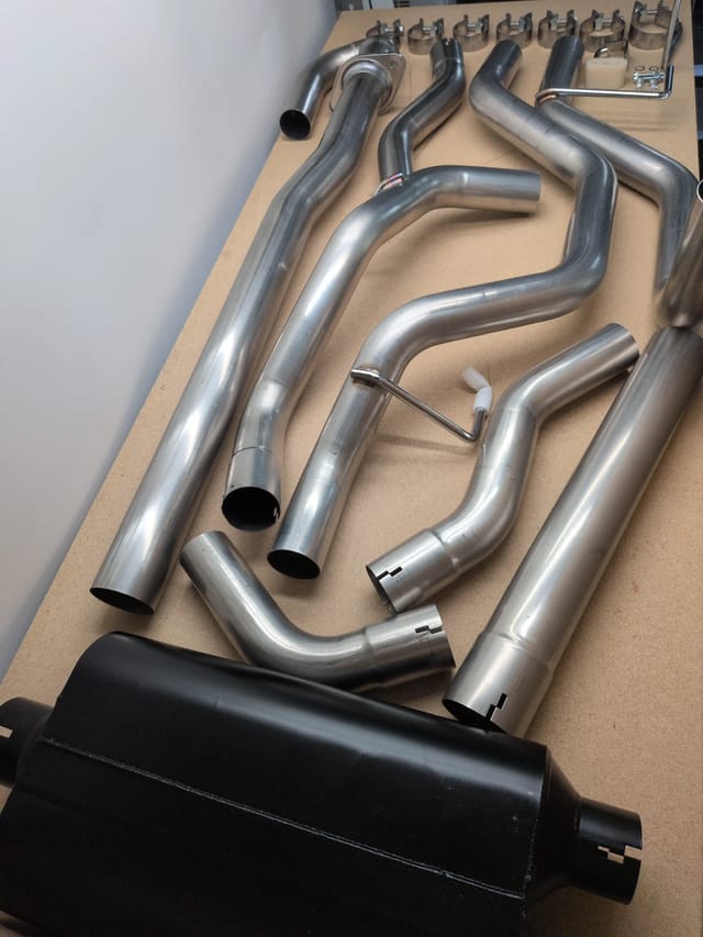 DNA Motoring 4in Dual Exhaust Kit - 2008-2010 Ford F-250/F-350 6.4L Powerstroke — photo 3