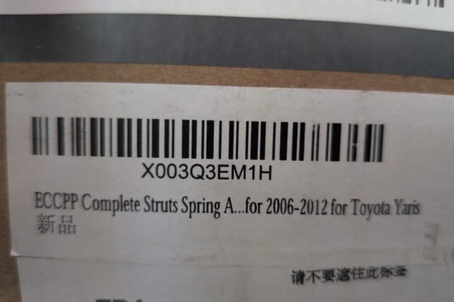 Toyota Yaris 2006 to 2012 Front Complete Strut and Coil Spring Assembly Pair — photo 5