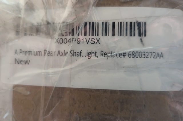Jeep Wrangler JK Rear Axle Shaft 68003272AA 2007 2010 2012 2015 2018 Non-Rubicon — photo 10